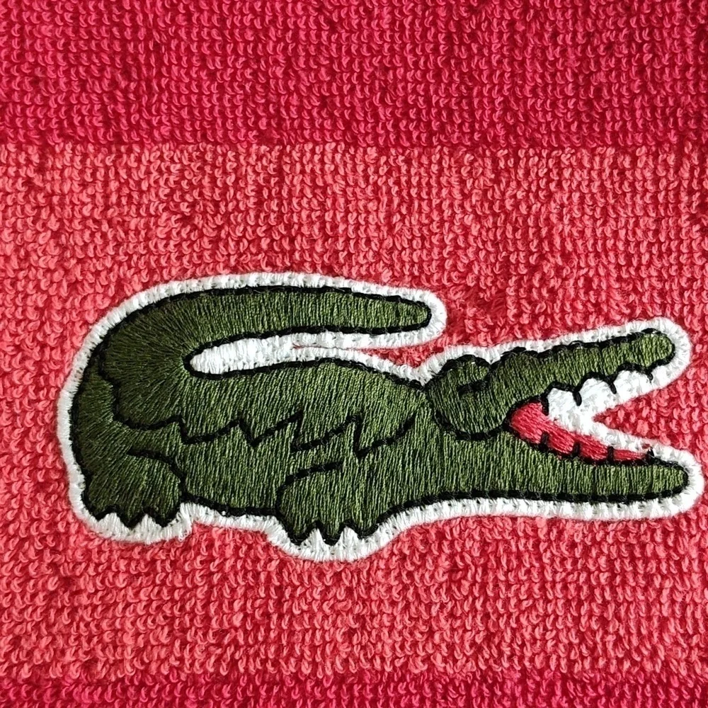 NEW LACOSTE Bath Towel Red